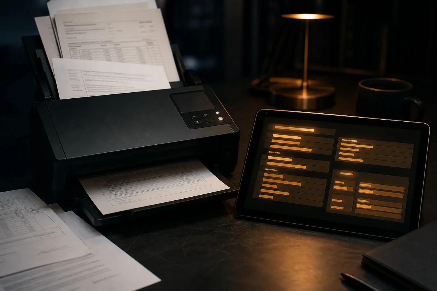 Invoices scanned into structured data